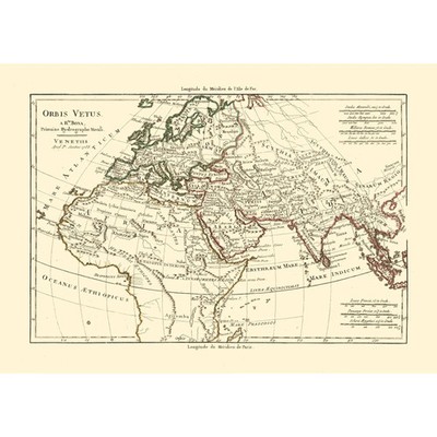 Historic Map - Eastern Hemisphere - Santini 1794 - Vintage Wall Art