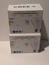 4 Bulbs - Cree 65w 8.5w Led Flood Bright White 3000k Br30 Dimmable - New