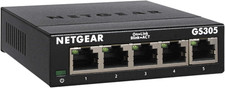 5-Port Gigabit Ethernet Unmanaged Essentials Switch GS305 - Home Network Hub,