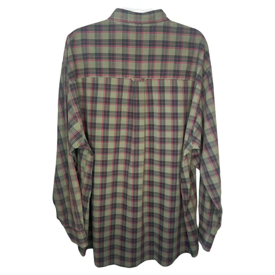 GANT Men’s XL Adirondack Poplin Plaid Button-Down Long Sleeve Shirt - Image 3 of 4