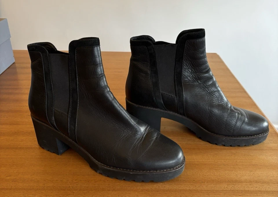 HOGAN tronchetto da donna nero con zeppa n 39,5 - Immagine 3 di 4