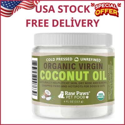 #ad Virgin Organic Coconut Oil for Dogs amp; Cats 4 oz Treatment for Itchy Skin Dry $13.65