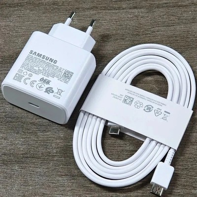 Samsung 45W Ladegerät Weiß USB-C Schnellladeadapter Typ C S25 S24 S23 U