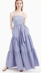 j crew ruffle maxi dress