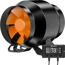Hon&Guan 4" Inline Duct Mixed Flow Extractor Fan With Smart Controller