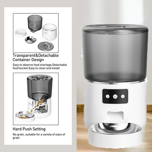 4L Auto Pet Feeder Automatic Cat Dog Smart Wi-Fi Food Dispenser Remote Feeding - Picture 9 of 18