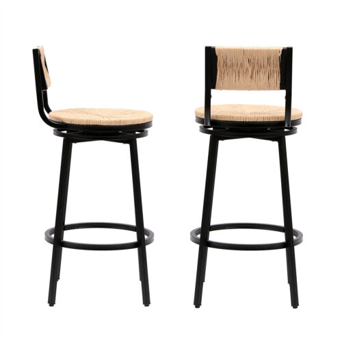 Set of 2 Bar Stools Bar Chairs Modern Kitchen Counter Height Dining Chair - Picture 42 of 51