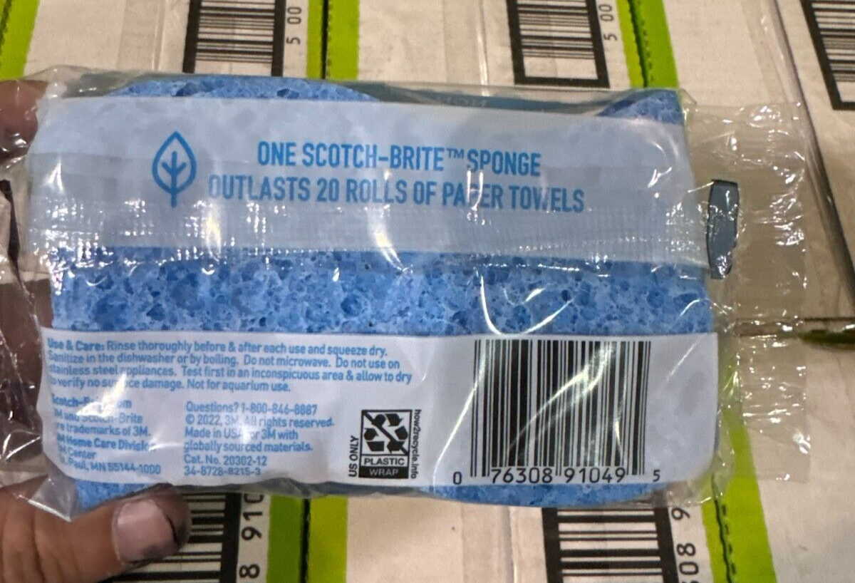 Scotch Brite Blue Non-Scratch Scrub Sponges 24 PACK 3M NEW | eBay