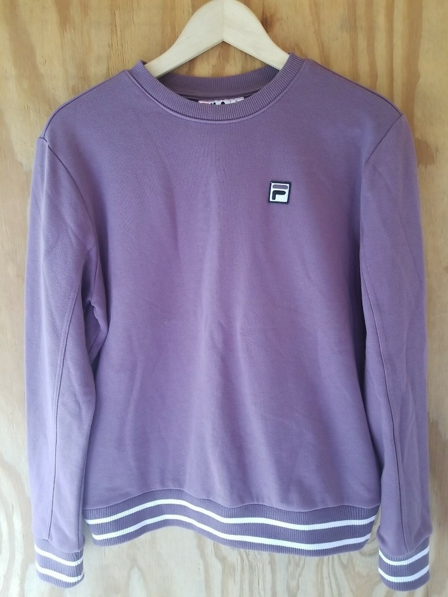 FILA Men's Sweater Long Sleeve Crew Neck Cotton Blend Striped