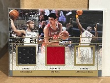 Yao Ming Shaquille O'Neal Duncan 2003-04 Fleer Mystique Rare Finds Jersey /25 SP