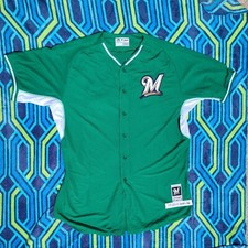 Jimmy Nelson St. Patrick's Day Milwaukee Brewers Game Issued 2014 Jersey MLB COA