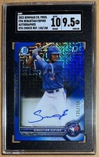 SEBASTIAN ESPINO /150 SGC 9.5 Auto 10 1st Bowman HTA Choice Refr 2022 Bowman