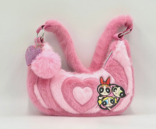 The Powerpuff Girls Pink Heart Fuzzy Shoulder Bag Accessories Set