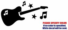 Guitar Music Symbols JDM Funny Vinyl Decal Sticker Car Window Bumper Wall 7"