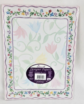 Sonburn II Pastel Flowers Specialty Paper 25 Sheets 8.5''x11'' Laser InkJet Copier