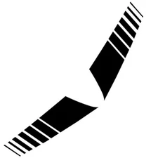 2X Black Stripes Stickers Decal Decoration Vinyl For Car Racing Side Body Hood