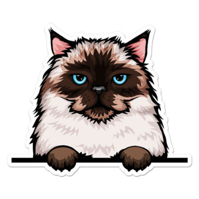 Peeking Himalayan Cat Sticker Decal