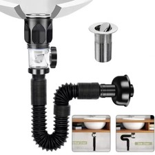 Bathroom-Sink-Drain-Kits Flex-drain Kit With Flexible & Expandable P-trap Sin