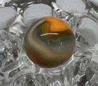 Vintage Marble Transparent Base Yellow Orange White A+ Peltier? Kokomo? Vitro?