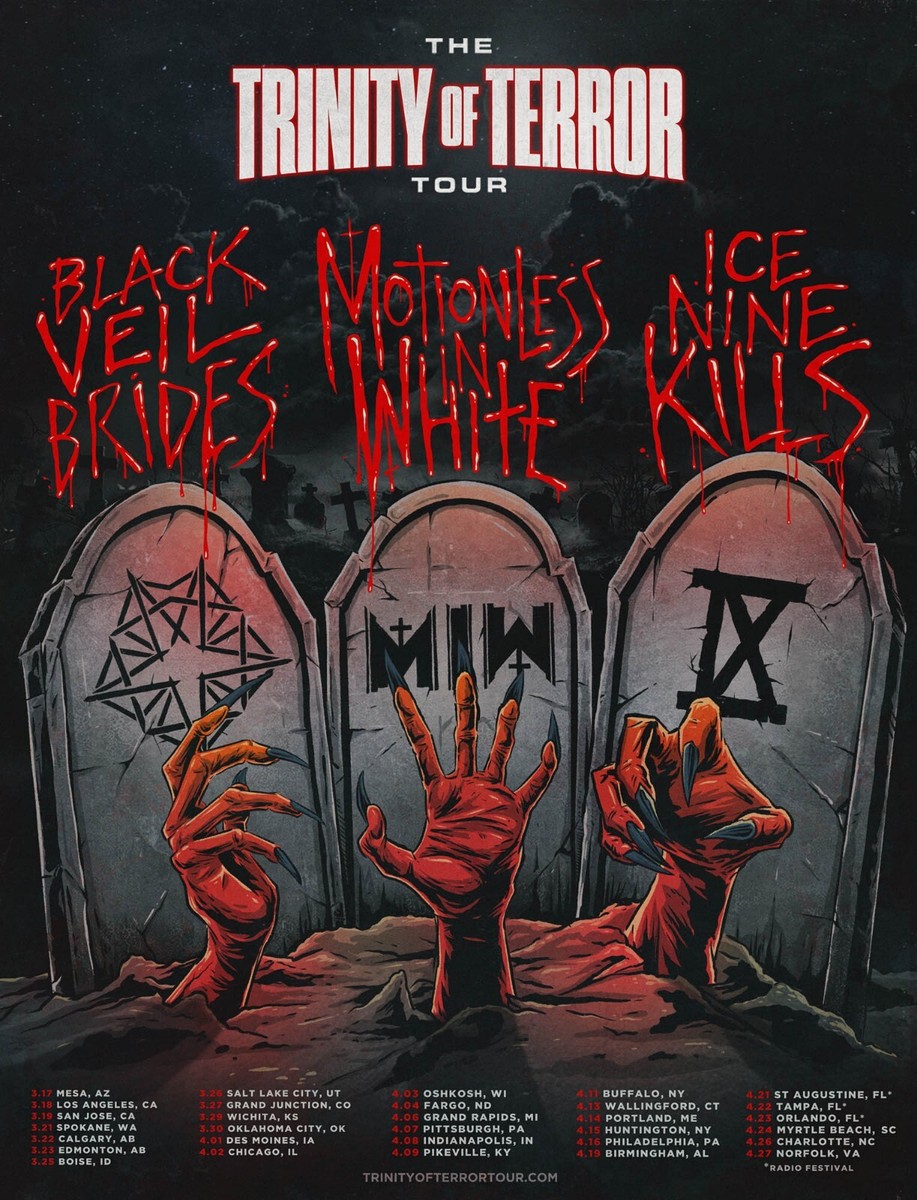 Black Veil Brides Motionless in White Ice Nine Kills Concert