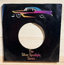 Capitol Records Company Sleeve 45 RPM Silver Spotlight Black Glossy Classic Auto