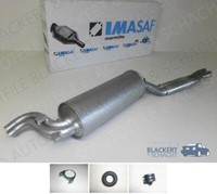 Imasaf Auspuff Endtopf+Anbauteile für Mercedes-Benz W126 Limo Se/Sel 420+500+560