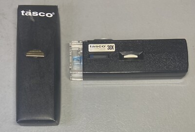 Vintage Tasco Illuminated Microscope 9700 30X Jeweler Hobbyist Pocket Magnifier