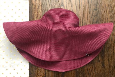 Zara Purple Wide Brim Summer Sun Hat Medium | eBay display picture 1