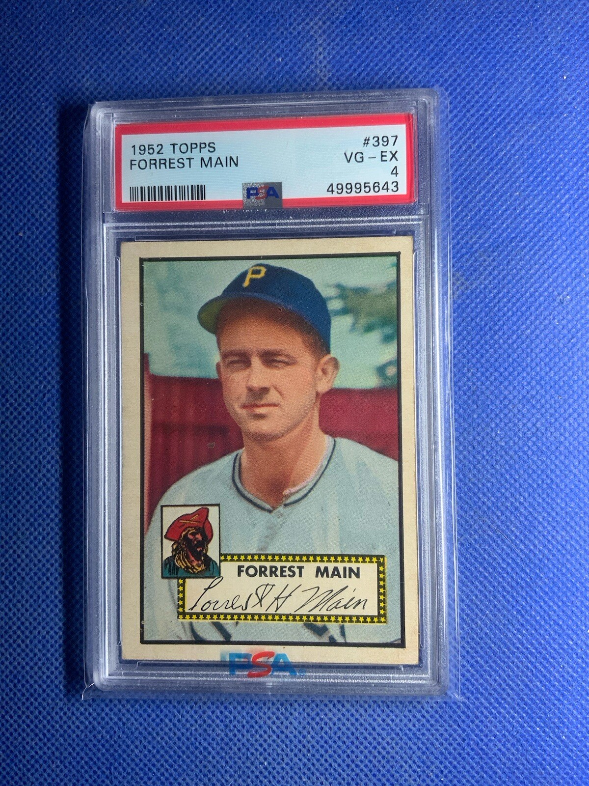 1952 Topps #397 Forrest Main ** PSA 4 ** Pittsburgh Pirates old baseball card