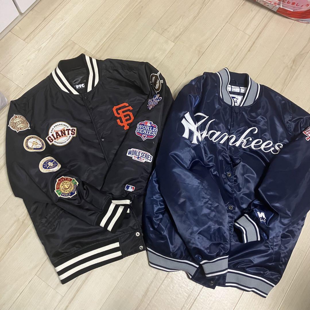 FTC Startear Stadium Yankees Giants Jacket Set Navy XL Nylon Used