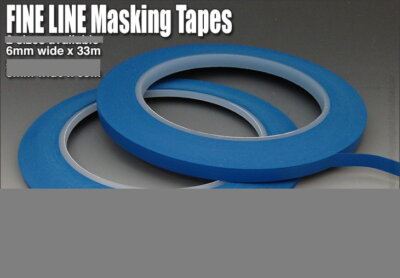 Zero Paints Fine Line Masking Tape (Width: 6mm, Length: 33m)