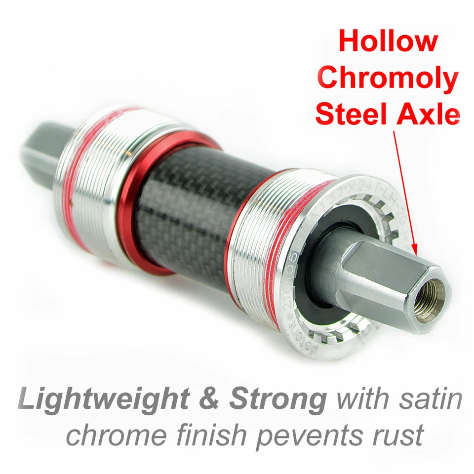 OMNI Racer Square Taper Cromo Steel Bottom Bracket JIS 2°  68x118mm  ENGLISH - Image 3 of 4