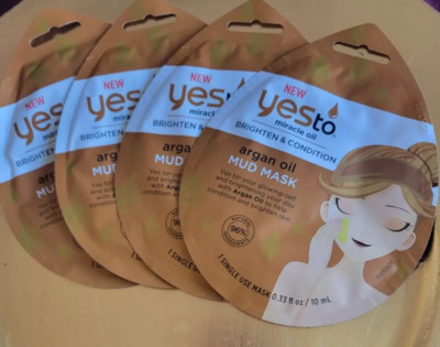 4X Yes To Miracle Oil~Argan Oil Mud Mask~ 0.33 fl oz
