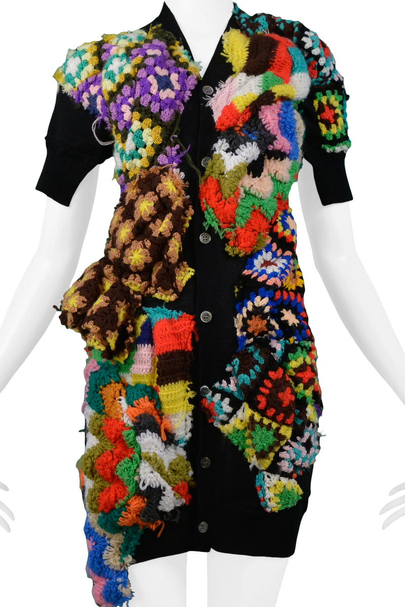 VINTAGE COMME DES GARCONS BLACK & MULTICOLOR CROCHET VINTAGE COMME DES GARCONS BLACK & MULTICOLOR CROCHET