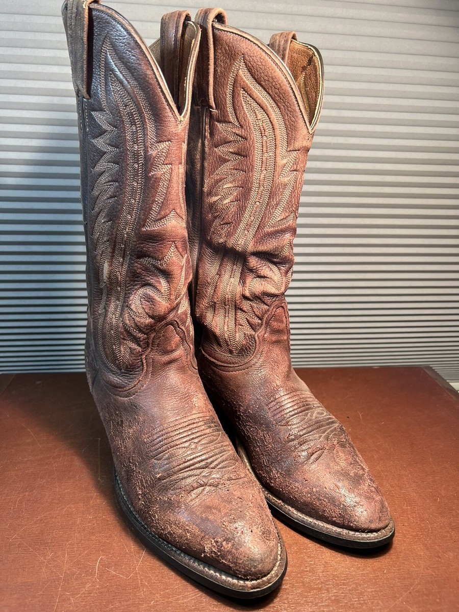 NOCONA Cowboy Leather Boots Men Size 8.5 Nocona Mens Boots Western Cowboy Leather Pointed Toe Black  main image 3