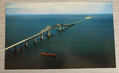 #ad Postcard Sunshine Skyway 15 Mile Bridge US 19 Florida Pinellas Manatee Sarasota $4.95