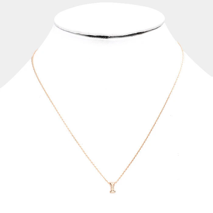 Tiny deals monogram necklace