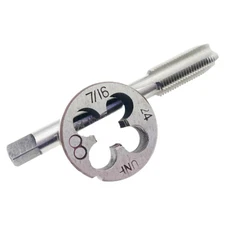 7/16-24 Tap & Die Set Right Hand HSS 7/16x24 UNS Thread Tap Die RH