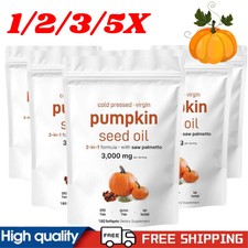 1-5X Pumpkin Seed Oil 3000mg |180Softgel Caps...