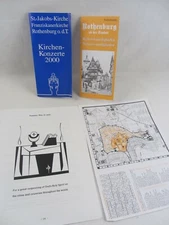 LOT - Various Brochures Map ROTHENBURG ob der Tauber, St Jakobs Kirche, Germany