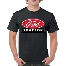 Ford Tractor Red Distressed Logo T-shirt Vintage Farm Classic Brand Men's Tee