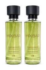 Mix Bar Pear Blossom Hair Body Mist 2 Pack 5oz Sweet Floral Fragrance Rare