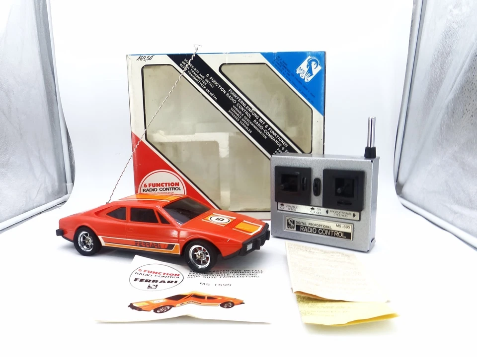 RC Ferrari GT4 Dino Ferngesteuert Auto Alt RC Vintage Spielzeug MS Toy 1960 OVP - Bild 2 von 4