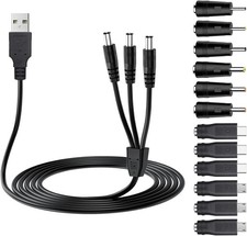 Universal Dog Shock Collar Charger Cable, USB Cable  8 Adapter, Black