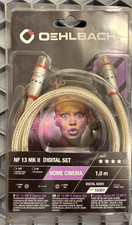 Oehlbach Digitales Coax Kabel NF13 MK II transparent 1 m 10301 24 kt. vergoldet