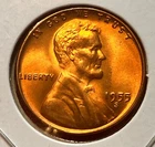 1955-S Lincoln Wheat Cent Penny GEM RD BU From an Original Bank Roll