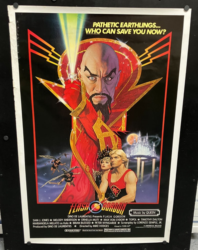 original / vintage 1980 FLASH GORDON One Sheet Rolled Movie Poster - RARE!