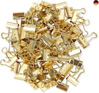 80 StüCk Foldback Klammern 19Mm, Klein Binder Clips. Goldene Klammern Metall,