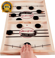 Fast Sling Puck Game - Fast Action Super Foosball Table Desktop Battle Slingshot