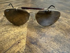 VINTAGE B L RAY-BAN B15 UV COLOR CONTRAST TECH TORTUGA OUTDOORSMAN II SUNGLASSES